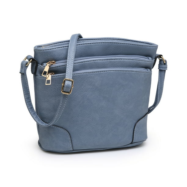 New Women’s Synthetic Leather Front Pocket Fashion Crossbody Bag